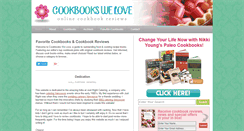 Desktop Screenshot of cookbookswelove.com